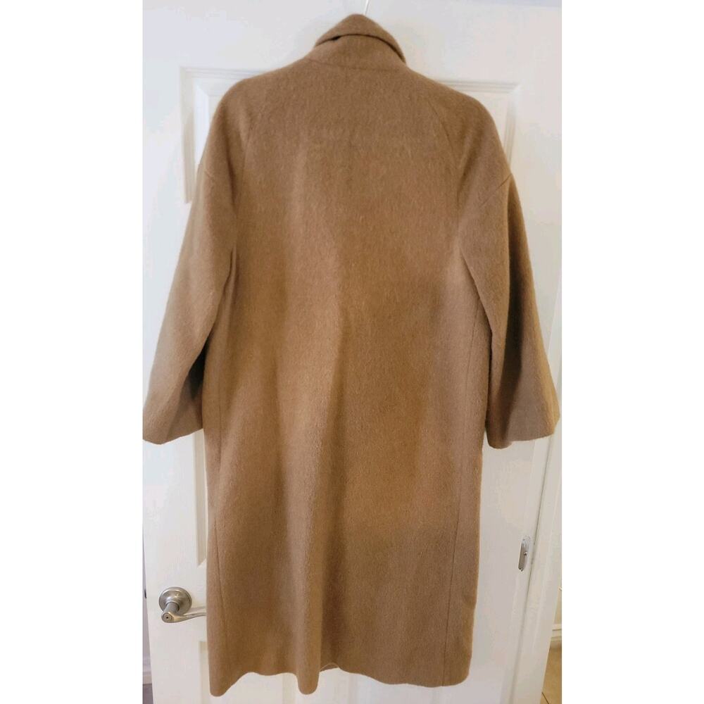 Zara Camel Coat Sz Small Oversized Long Two Button Overcoat Jacket - Picture 7 of 8
